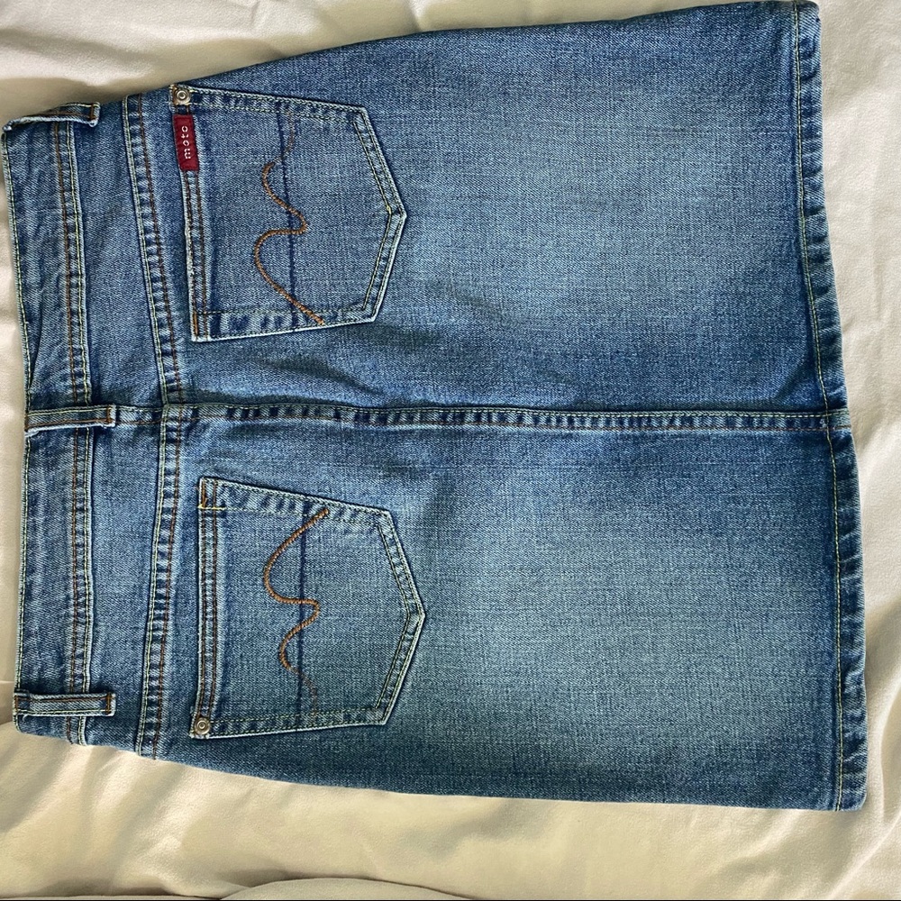 🌈Moto Denim Split Skirt - Picture 3 of 16